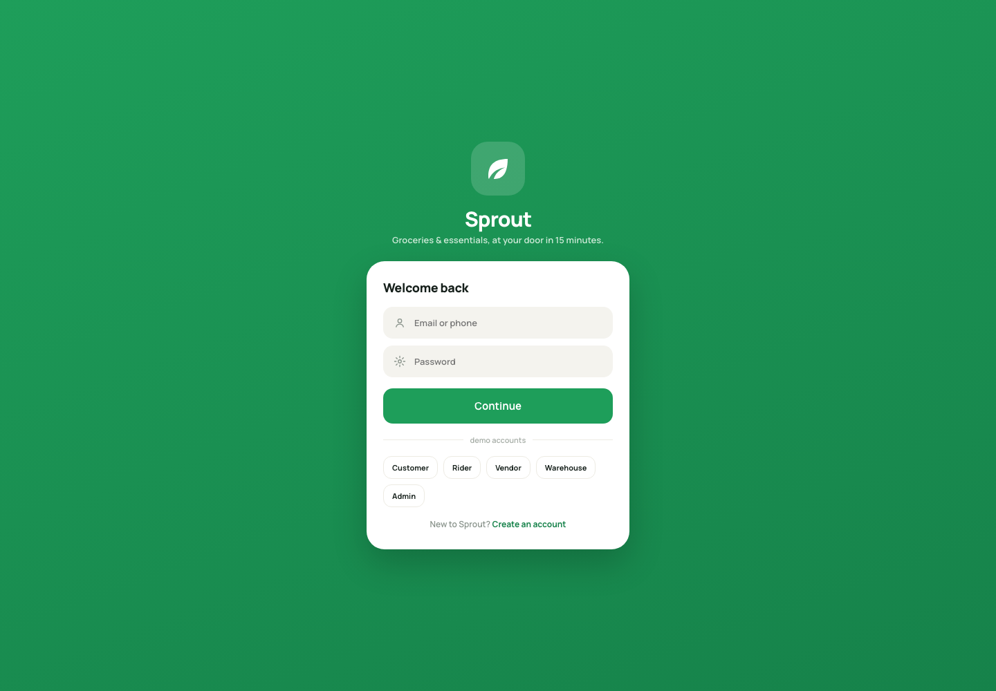 Sprout — product interface